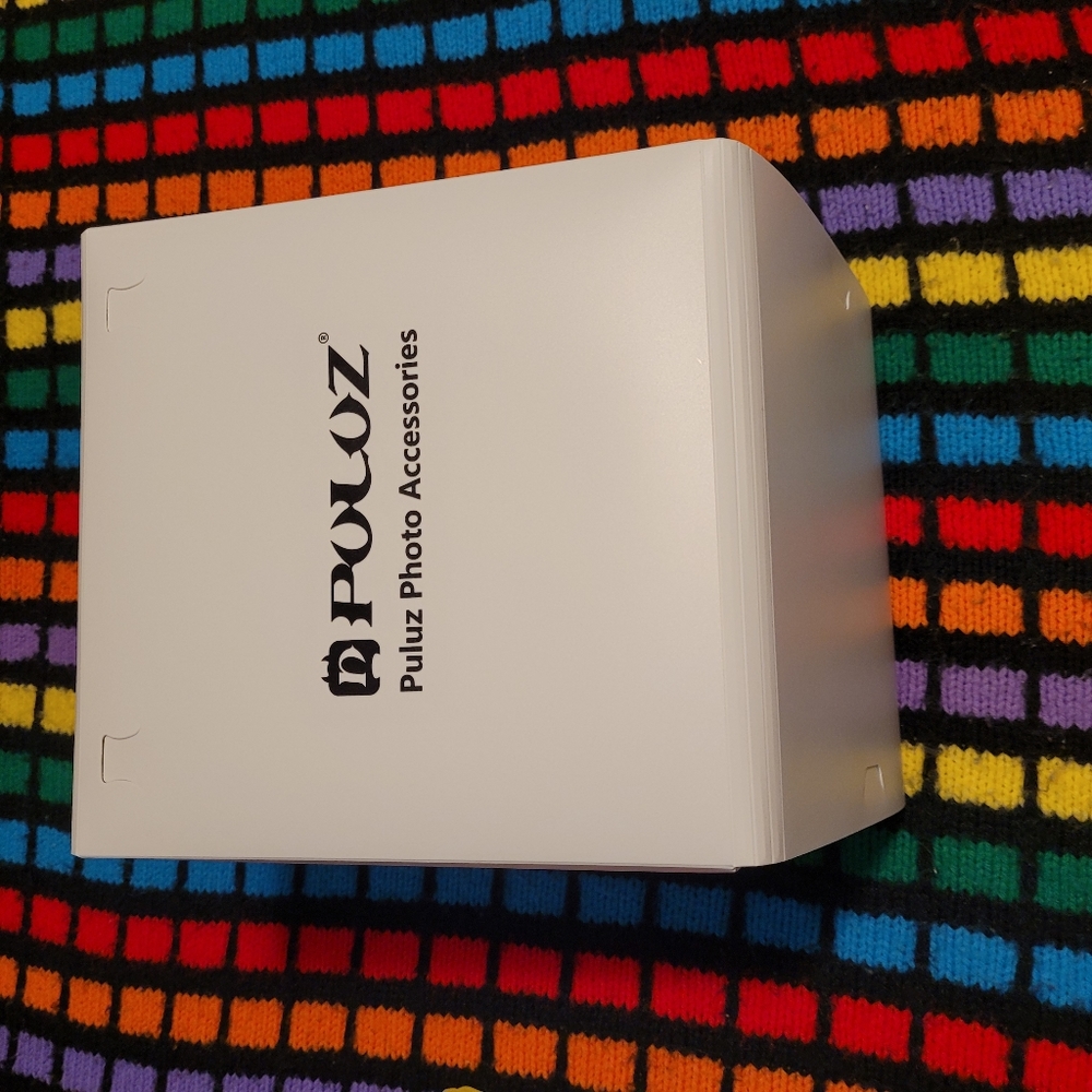 NWT Puluz 20cm Photography Light Box LED Portable Photo Studio 6 Colors Backdrop - Picture 11 of 11